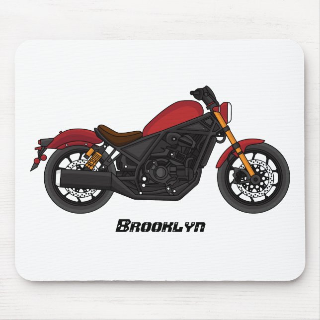 Cool cruiser style motorcycle mouse mat (Front)