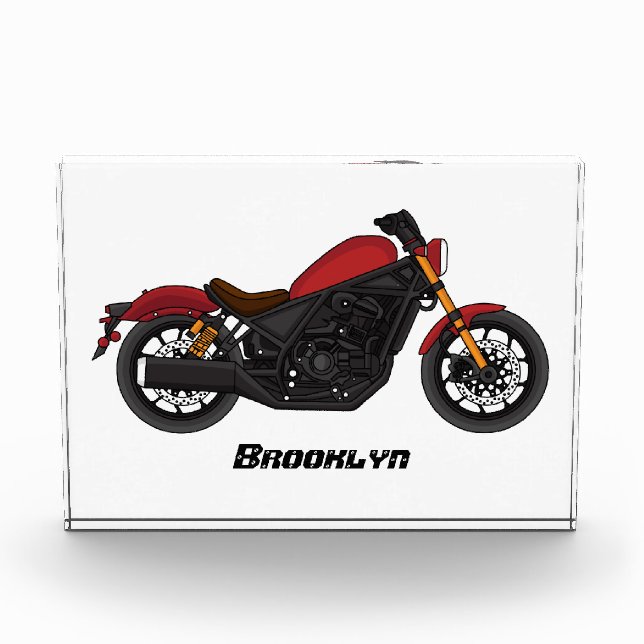 Cool cruiser style motorcycle photo block (Front)