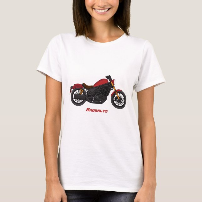 Cool cruiser style motorcycle T-Shirt (Front)