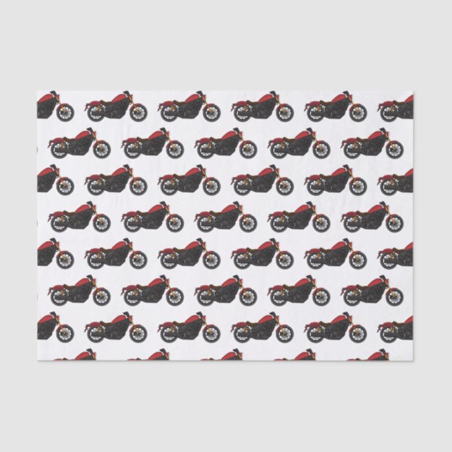 Cool cruiser style motorcycle  tissue paper (Front)