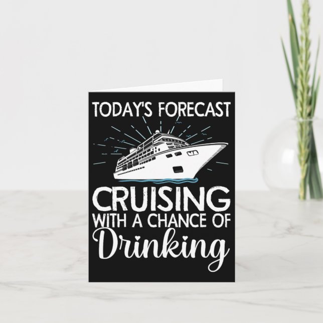 Cool Cruising For Men Women Family Cruise Vacation Card (Front)