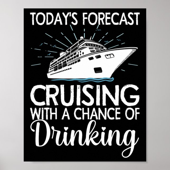 Cool Cruising For Men Women Family Cruise Vacation Poster (Front)