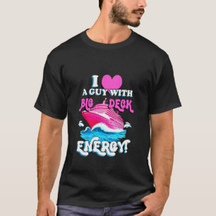 Cool cruising vacation wife partner heart Big Deck T-Shirt