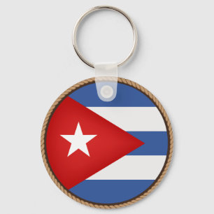 Cool Cuba Flag Seal Key Ring