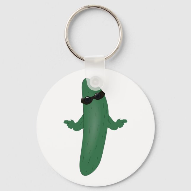 Cool Cucumber Key Ring (Front)