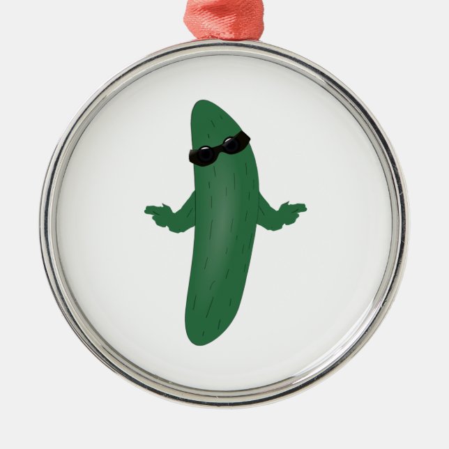 Cool Cucumber Metal Tree Decoration (Front)
