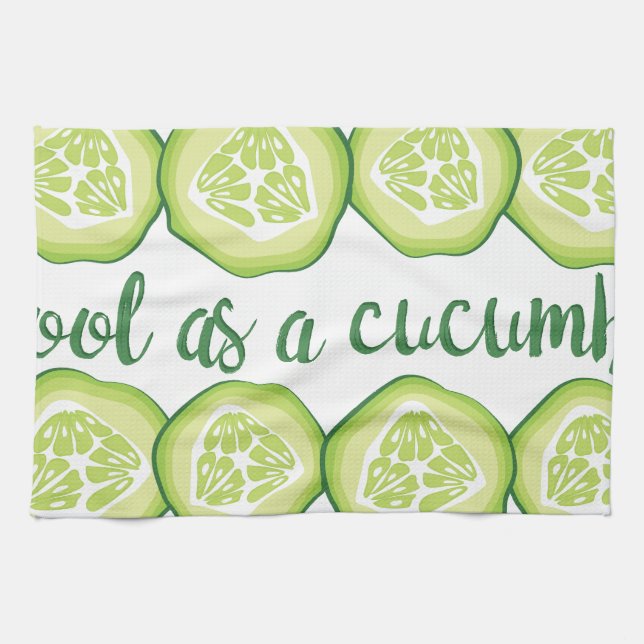 Cool Cucumber Tea Towel (Horizontal)