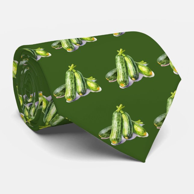 cool cucumber tiled pattern vegetable tie (Rolled)
