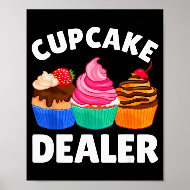 Cool Cupcake Costume For Men Women Baking Cupcake  Poster (Front)