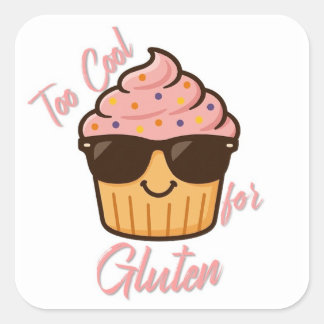Cool Cupcake  Square Sticker