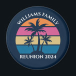 Cool Custom Beach Party Blue Palm Trees Magnet<br><div class="desc">These cute beach party blue magnets are perfect for a summer family reunion at a tropical island. Personalise this fun palm tree keepsake for a coastal event with friends or family.</div>