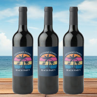 Cool Custom Beach Party Blue Palm Trees