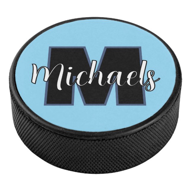 COOL! 🏒 Custom Ice Hockey Puck – Add Initial/Name (3/4)