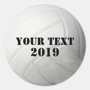 Cool Custom Name & Colour Volleyball Team Sports Classic Round Sticker