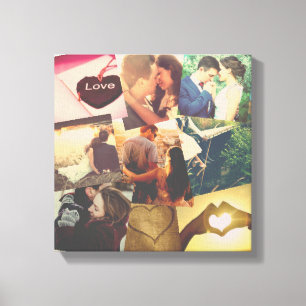 Cool custom photo collage canvas print