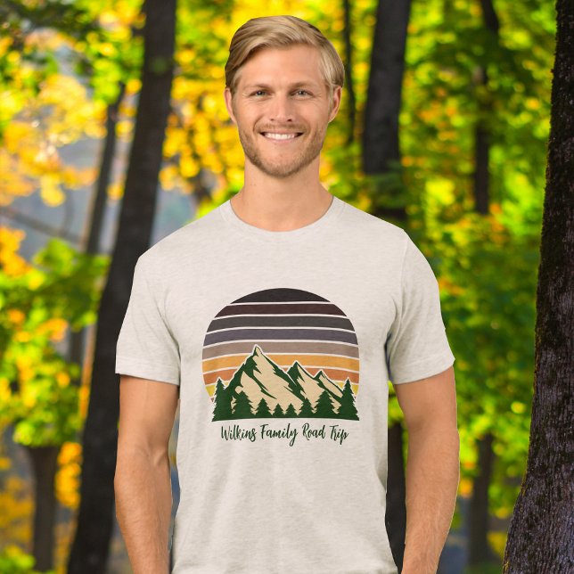Cool Custom Road Trip Forest Sunset  Tri-Blend Shirt (Creator Uploaded)