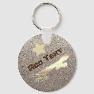 Cool Custom Skater Skateboarding Key Ring