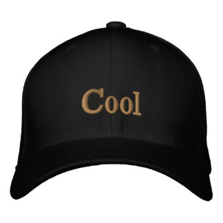 Cool Custom Text Black Flexfit Wool Stylish Visor Embroidered Hat