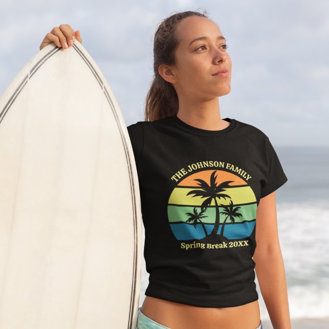Cool Custom Tropical Beach Trip Palm Trees Women's T-Shirt (Creator Uploaded)