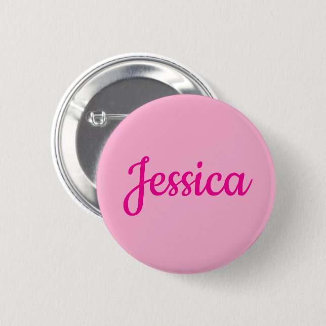 Cool Customisable Text 6 Cm Round Badge (Front & Back)