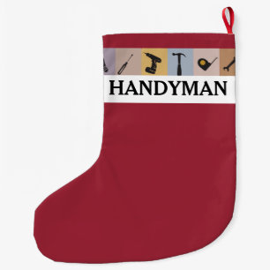 Cool Customised  Handyman Working Men Tools Large Christmas Stocking