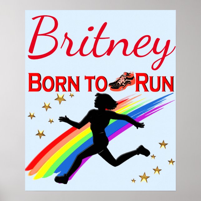 COOL CUSTOMIZED BORN TO RUN TRACK POSTER (Front)