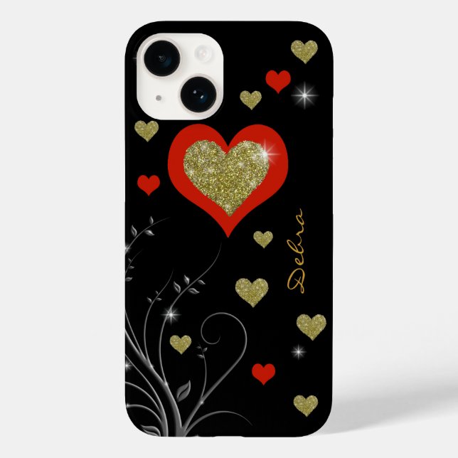 cool, cute and girly hearts Case-Mate iPhone case (Back)