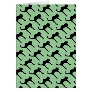 cool cute black cat pattern