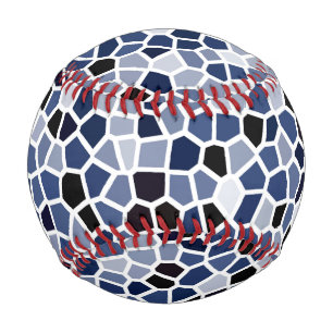 Cool Cute Blue Geometric Pattern Baseball