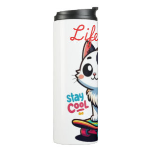Cool Cute Cat Thermal Tumbler
