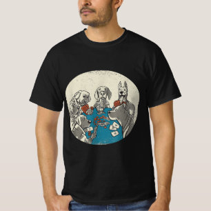 Cool Cute Dogs Playing Cards Poker Texas Holdem T-Shirt
