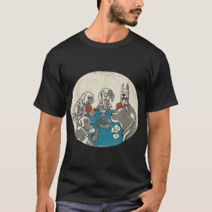 Cool Cute Dogs Playing Cards Poker Texas Holdem T-Shirt