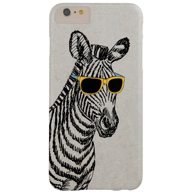 Cool cute funny zebra sketch with trendy glasses Case-Mate iPhone case (Back)