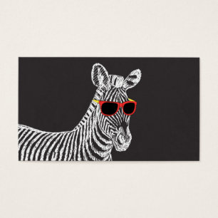 Cool cute funny zebra white sketch with glasses