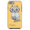Cool Cute Hipster Retro Groovy Owl Monogram