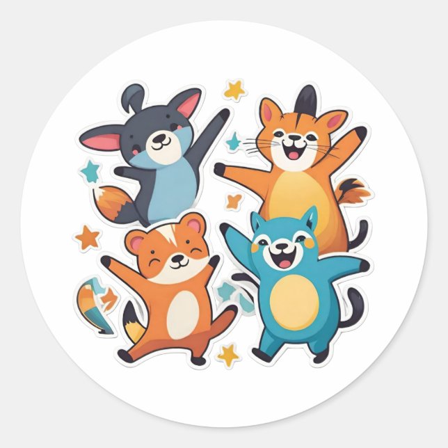 Cool Cute Pets Sticker (Front)
