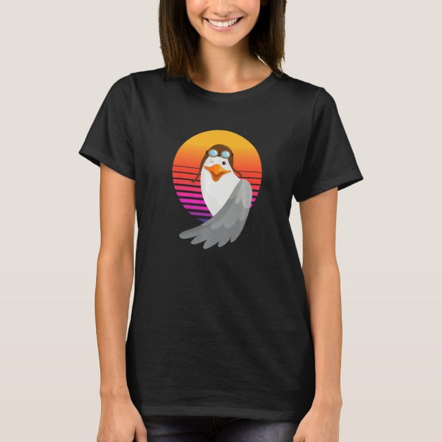 Cool Cute Seagull Ocean Sea Bird Animal Wing Gestu T-Shirt (Front)