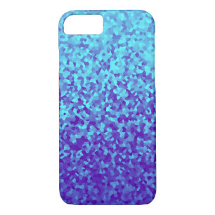 cool cyan purple glitter sparking polygons pattern iPhone 8/7 case
