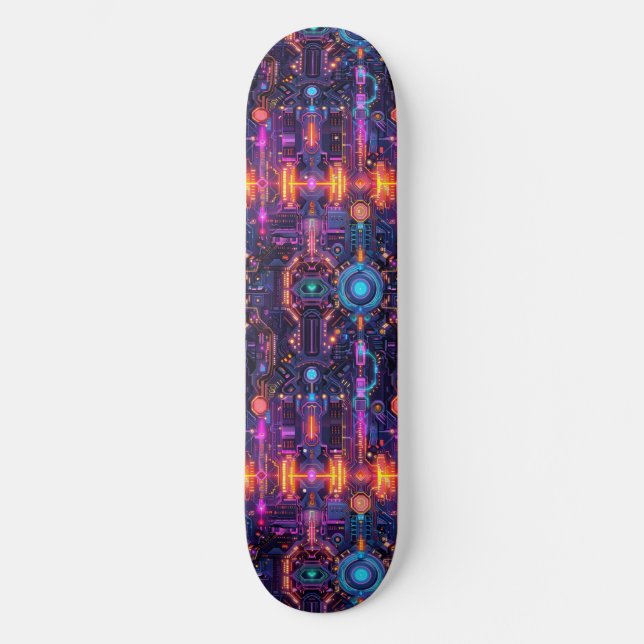 Cool Cyberpunk Anime Japanese Designed Skateboard (Front)