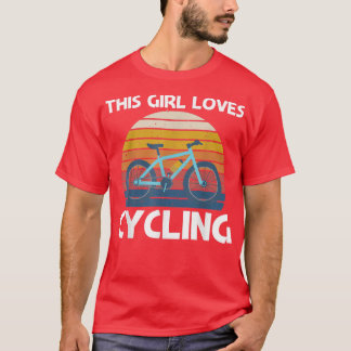 Cool Cycling Design For Girls Women Biking Bicycle T-Shirt