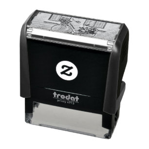 Cool cyclist gifts self-inking stamp
