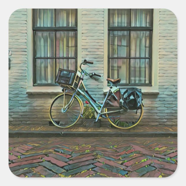 Cool cyclist gifts square sticker (Front)
