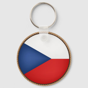 Cool Czech Republic Flag Seal Key Ring