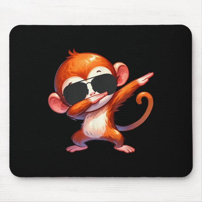 Cool Dab Monkey With Sungles Cartoon Humour  Mouse Mat (Front)
