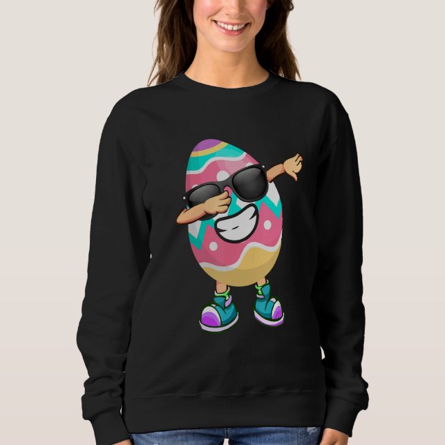 Cool Dabbing Easter Egg Hunter Hunting Glasses For Sweatshirt (Front)