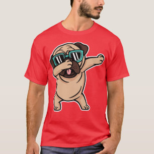 Cool Dabbing Fawn Pug with Sunglasses T-Shirt