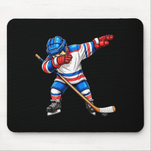 Cool Dabbing Hockey Player Boys Kids Ice Hockey Mouse Mat