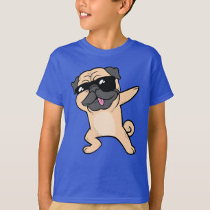 Cool Dabbing Pug Dog in Sunglasses T-Shirt