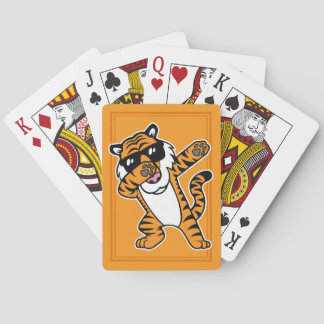 Cool Dabbing Tiger Funny Big Cat Dab Playing Cards