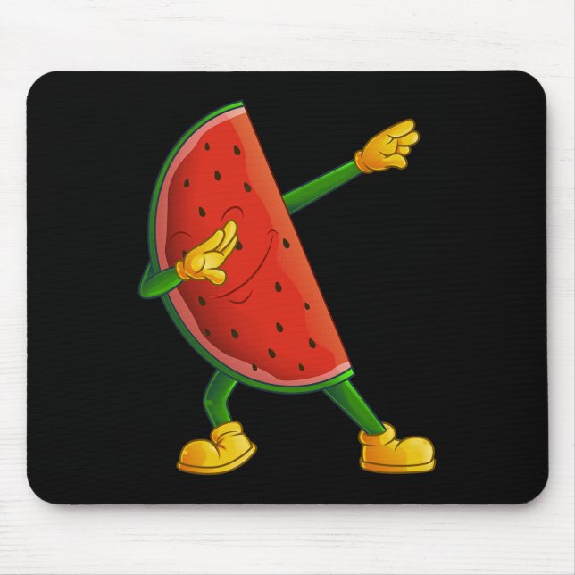 Cool Dabbing Watermelon Funny Fruit Dancing Athlet Mouse Mat (Front)